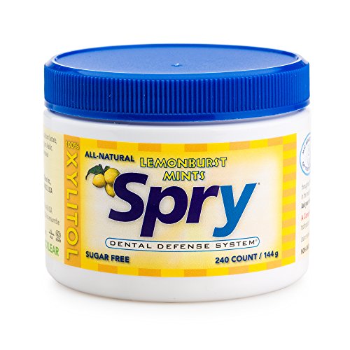 Spry Xylitol Mints, Lemon Burst, 240 Pieces Breath Mints That Promote
