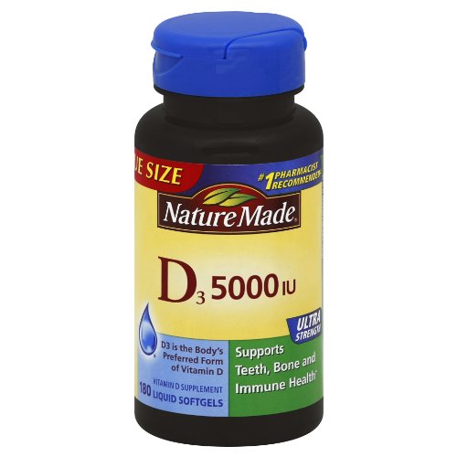 Nature Made Vitamin D3 5000 IU,180 Softgels – Man-Health-Magazine ...