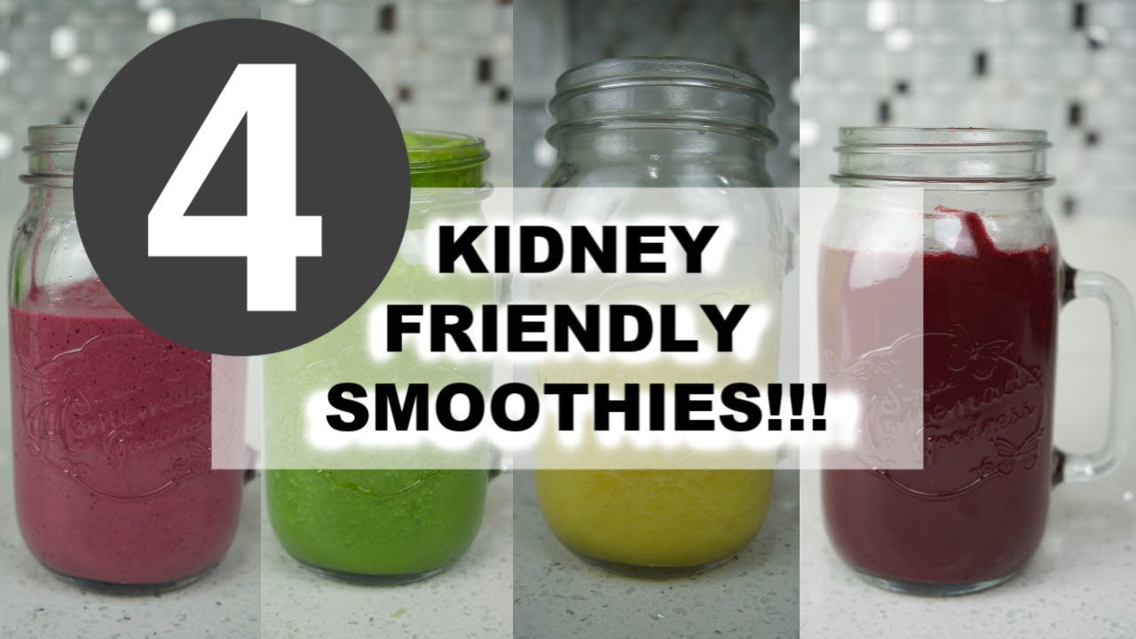 4 FAVORITE KIDNEY FRIENDLY JUICE SMOOTHIES! EASY HEALTHY SMOOTHIE