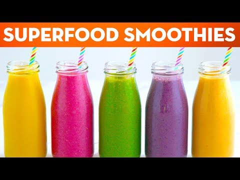 5 Superfood Healthy Smoothie Recipes For Breakfast Lunch & Dinner + ANNOUNCEMENT! - Mind Over Munch