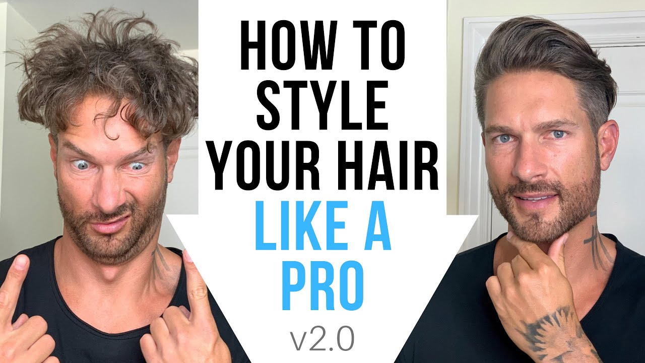 How To Style Men’s Hair Like A Pro At Home Hairstyle Tips by LA Model