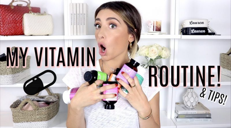 MY VITAMIN COLLECTION & ROUTINE! Beauty & Weight Loss | Lauren Elizabeth