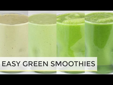 GREEN SMOOTHIES 4 WAYS| easy healthy breakfast ideas