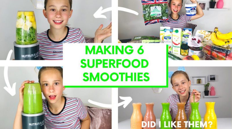 6 HEALTHY BREAKFAST SMOOTHIES FOR KIDS *superfoods Kale Spinach*