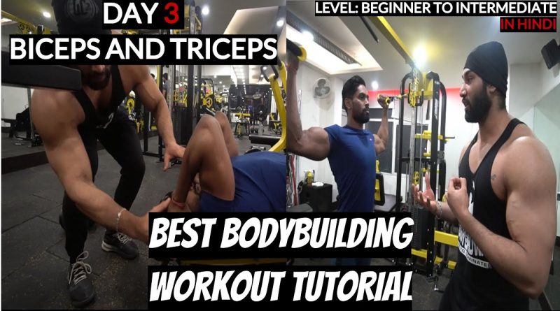 DAY THREE | Best Bodybuilding Workout Tutorial | Biceps and Triceps Workout (Hindi)