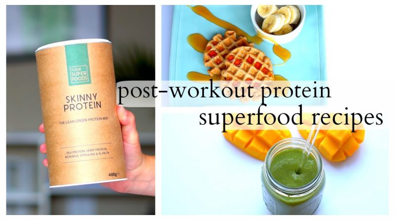 Post-Workout Superfood Recipes {Protein Waffles//Tropical Green Smoothie}