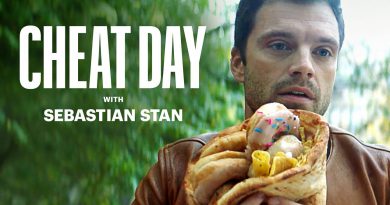 Sebastian Stan Eats a Donut Dorito Hot Dog Pizza | Cheat Day | Men's Health