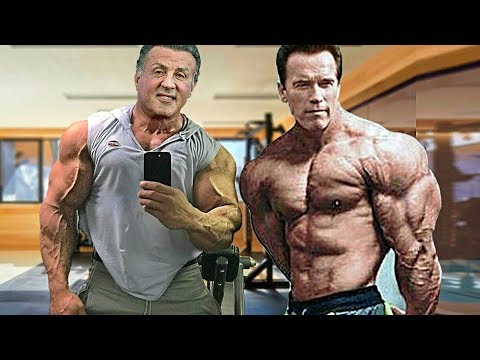 Sylvester Stallone & Arnold Schwarzenegger - 2018 Workout At 71 Years Old (Motivation)