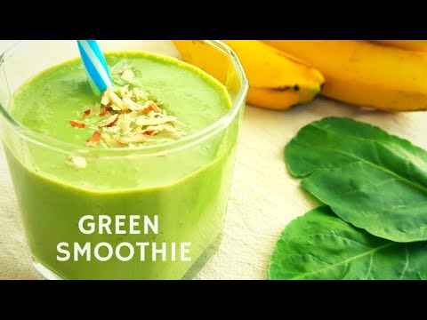 Green Smoothie in 2 mins!! #SpinachBanana #Smoothie | Palak smoothie