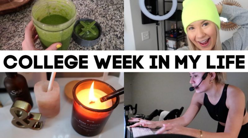 college week in my life: syllabus week, green smoothie recipe, spin instructing