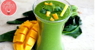 Healthy Breakfast: DAY 4: Mango, Banana & Spinach  Smoothie - Losing Weight