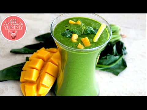 Healthy Breakfast: DAY 4: Mango, Banana & Spinach  Smoothie - Losing Weight