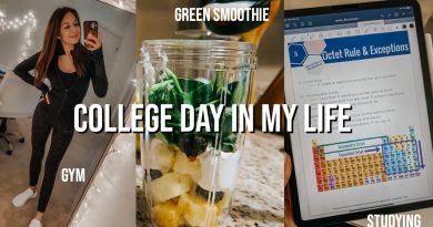 VLOG: green smoothie, gym, class, studying