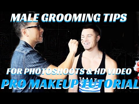 How to apply makeup on MEN Male Grooming for Photoshoots and tv - mathias4makeup