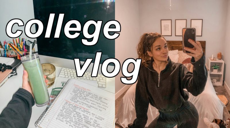 college day in my life: lululemon haul, green smoothie recipe, productive day