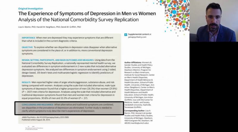 Assessing Depression in Men - Male Depression Risk Scale (MDRS 22) and the PHQ-9.