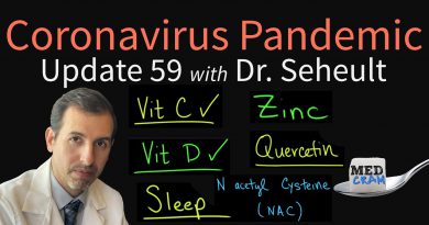 Coronavirus Pandemic Update 59: Dr. Seheult's Daily Regimen (Vitamin D, C, Zinc, Quercetin, NAC)