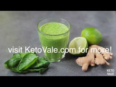 Keto Dairy-Free Ginger Green Smoothie Low Carb Recipe