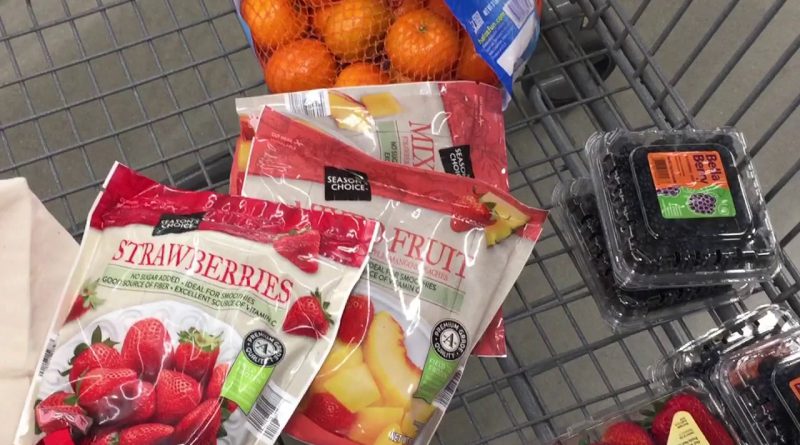 Shopping for Simple 7 green smoothie ingredients at Aldi