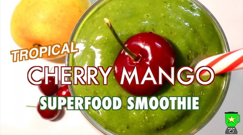 Tropical Cherry Mango Superfood Smoothie (Vegan)