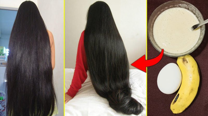 How To Get Long Shiny Silky Thick Hair Faster With Egg And Banana! Fast Hair Growth Challenge