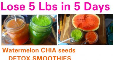 Watermelon CHIA Seeds Detox Smoothie, 5 दिनों में 5 lbs, Green Detox Smoothie for Rapid Weight Loss