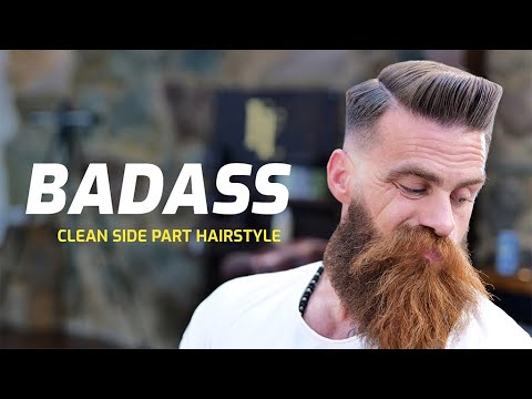 BADASS hairstyle - Clean side part. Men´s grooming