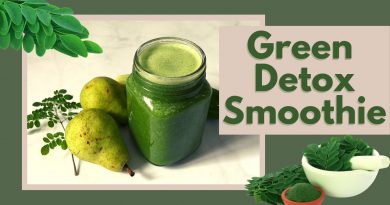 Green Detox Smoothie Recipe | How to Make Simple Quick Green Moringa Breakfast Drink | Weight Loss |