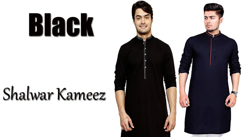 black shalwar kameez for mens